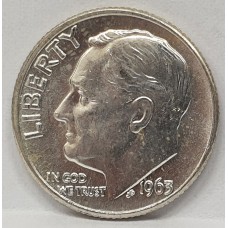 UNITED STATES OF AMERICA 1963D . ONE 1 DIME COIN . LUSTRE